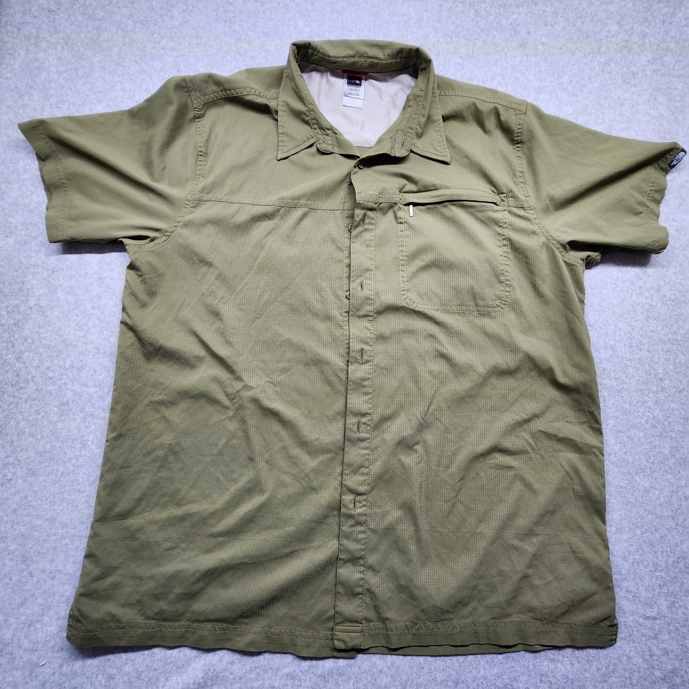 The North Face Men's Tactical Lightweight Button Up Shirt Size XXl Olive Green